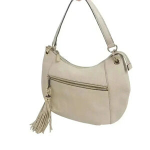 Michael Kors Crescent Shaped Cream Handbag